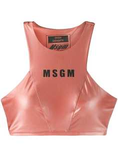 MSGM укороченный топ с логотипом