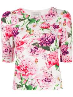 Laneus floral print fine knit T-shirt