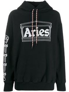 Aries temple logo print hoodie