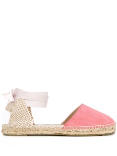 Manebi two-tone lace-up espadrilles