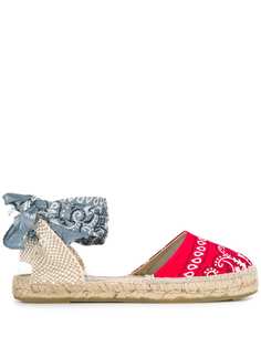 Manebi bandana-print lace-up espadrilles