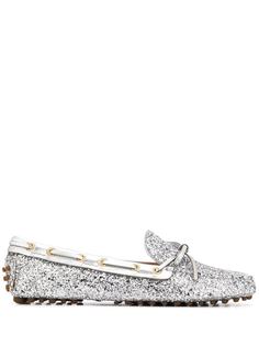 Car Shoe glitter embellished loafers