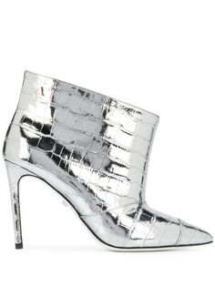 Grey Mer snakeskin effect boots