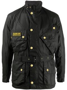 Barbour fitted belted jacket