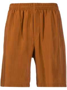 MSGM straight-leg silk shorts