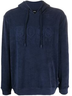 BOSS logo fleece hoodie