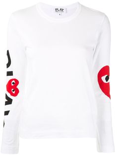 Comme Des Garçons Play топ с круглым вырезом и логотипом