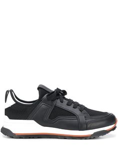 Ermenegildo Zegna leather-panel low-top trainers