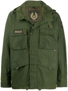 Belstaff logo-patch hooded jacket