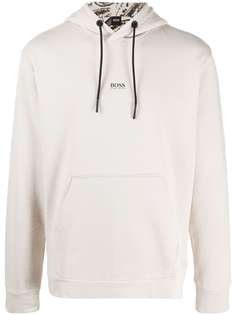 BOSS logo-print hoodie