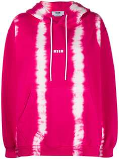 MSGM tie-dye cotton hoodie