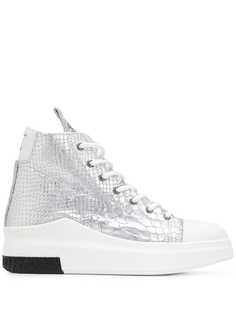 Cinzia Araia snakeskin effect high top sneakers