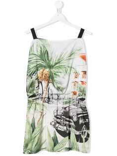 Monnalisa draped neck printed top