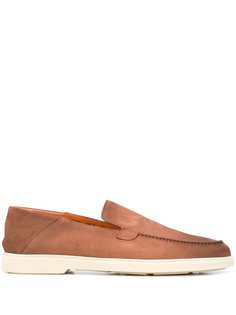 Santoni лоферы на плоской подошве