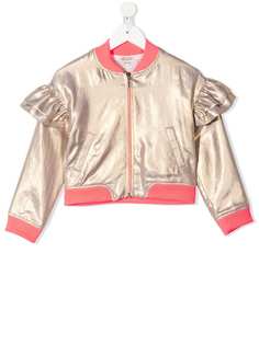 Kenzo Kids ruffled contrast-trimmed bomber jacket