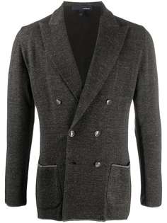 Lardini double-breasted patch pockets blazer