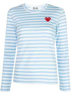 Comme Des Garçons Play striped long sleeve top