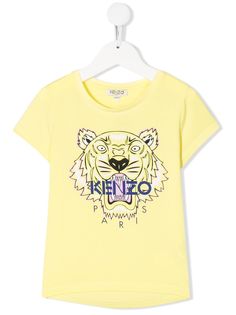 Kenzo Kids crew neck printed logo T-shirt