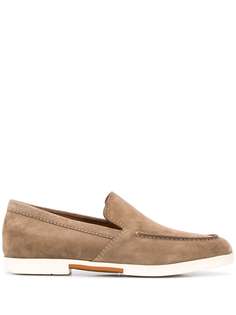 Ermenegildo Zegna almond toe suede loafers