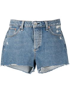 Rag & Bone Misha distressed denim shorts