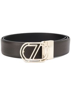 Z Zegna logo buckle belt