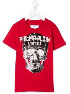 Philipp Plein embellished logo skull T-shirt