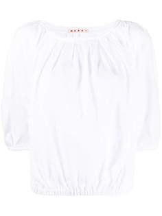 Marni elasticated waist cotton blouse
