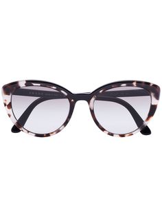 Prada Eyewear black printed cat eye sunglasses