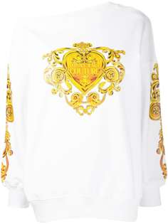 Versace Jeans Couture Baroque heart-print cotton sweatshirt