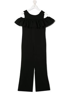 Monnalisa ruffle-trimmed cotton jumpsuit