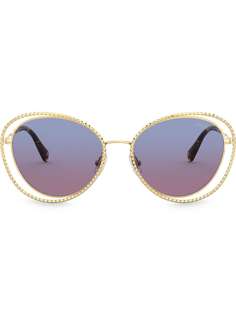 Miu Miu Eyewear солнцезащитные очки La Mondaine в оправе кошачий глаз
