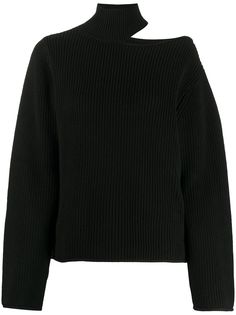 RtA cut-detail turtle neck jumper