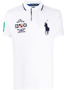 Polo Ralph Lauren flag patch-embellished polo shirt