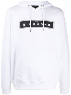 John Richmond studded logo hoodie