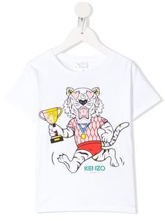 Kenzo Kids Tiger-print cotton T-shirt