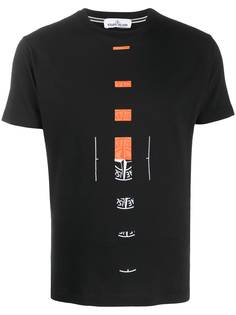 Stone Island crew-neck logo T-shirt