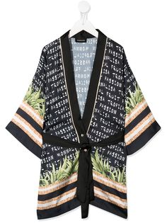 Monnalisa mixed-print robe