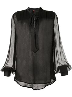 Manning Cartell полупрозрачная блузка с завязками на воротнике