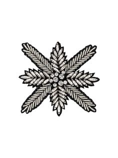 Haider Ackermann crystal snowflake pin