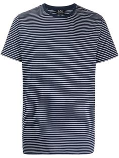 A.P.C. полосатая футболка с круглым вырезом