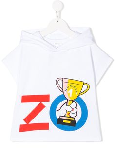 Kenzo Kids logo short-sleeve hoodie