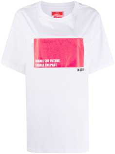 MSGM футболка с принтом
