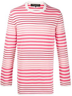 Comme Des Garçons Homme Plus striped crew-neck jumper