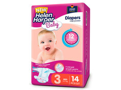 Подгузники Helen Harper Baby Midi 4-9кг 17шт 2313380