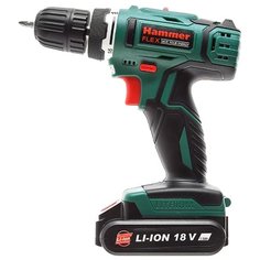 Аккумуляторная дрель-шуруповерт Hammer ACD185Li 31 Н·м зеленый/черный