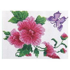 Hua Sheng Industrial Co. Набор для вышивания Бабочка у цветов 26 х 20.5 см (MY8810)