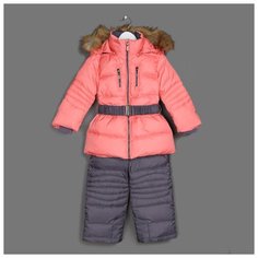 Комплект с полукомбинезоном ЁМАЁ 39-121 размер 128, коралловый/экскалибур