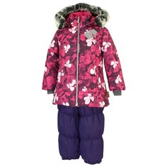 Комплект с полукомбинезоном Huppa Novalla 45020030-810 размер 98, fuchsia pattern/ dark lilac