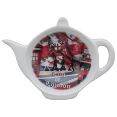 Подставка для чайных пакетиков GiftnHome Лондонские Фантазии TB-London белый/красный