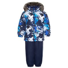 Комплект с полукомбинезоном Huppa Avery 41780030-928 размер 104, navy pattern/ navy